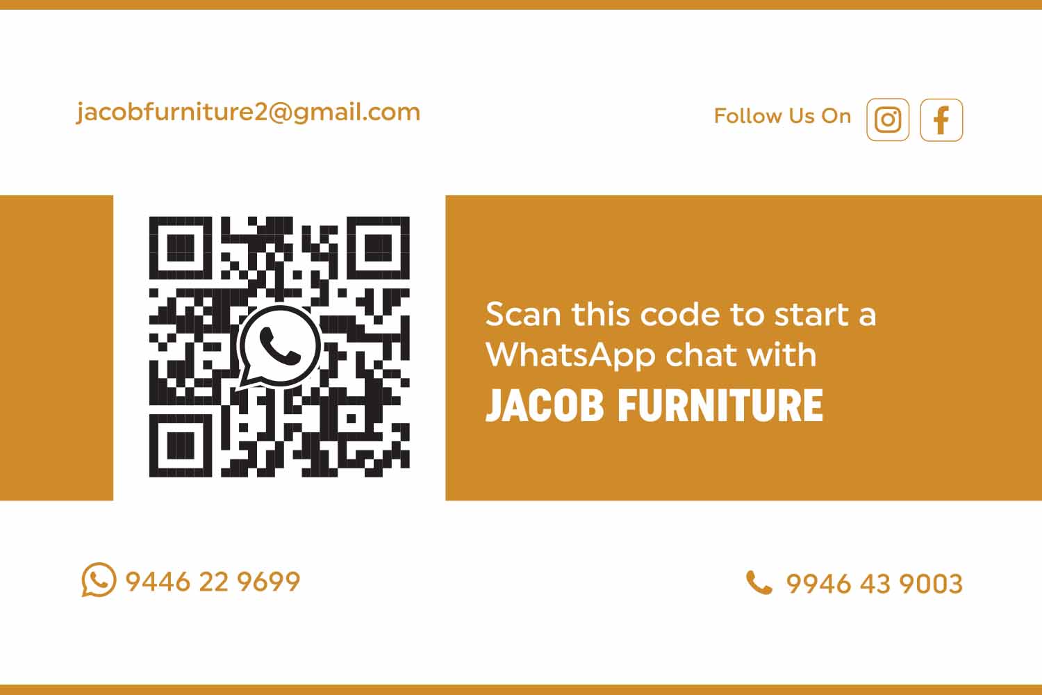 Jacob Furniture Business Card
