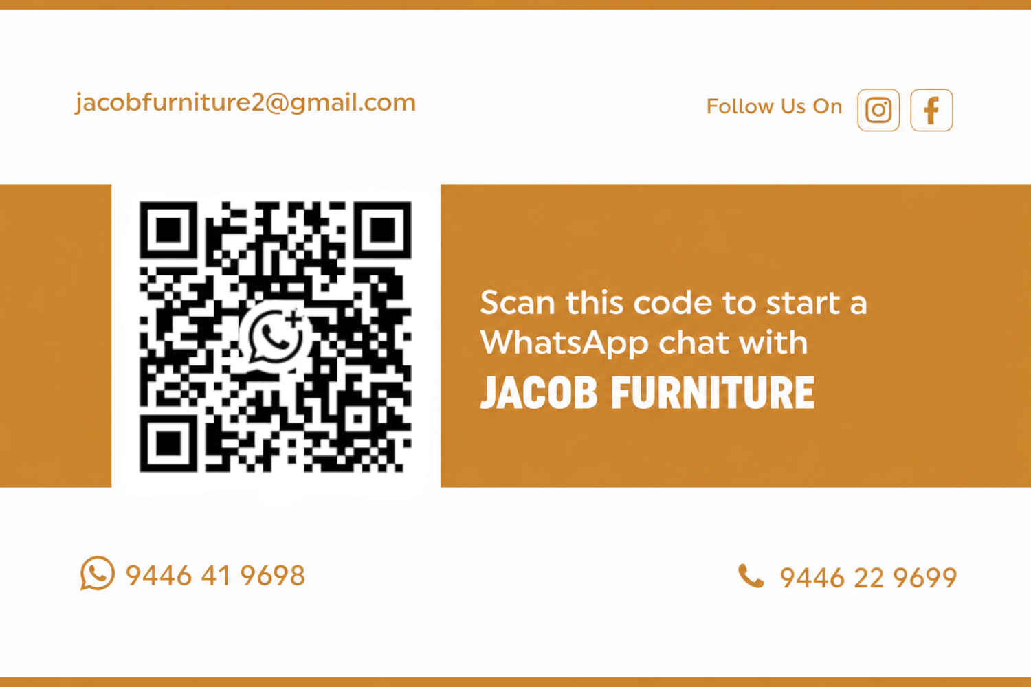 Jacob Furniture Business Card